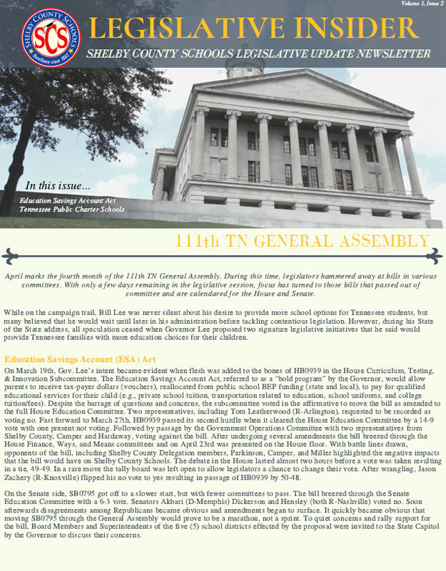 Legislative Newsletter Vol 1 Issue 2