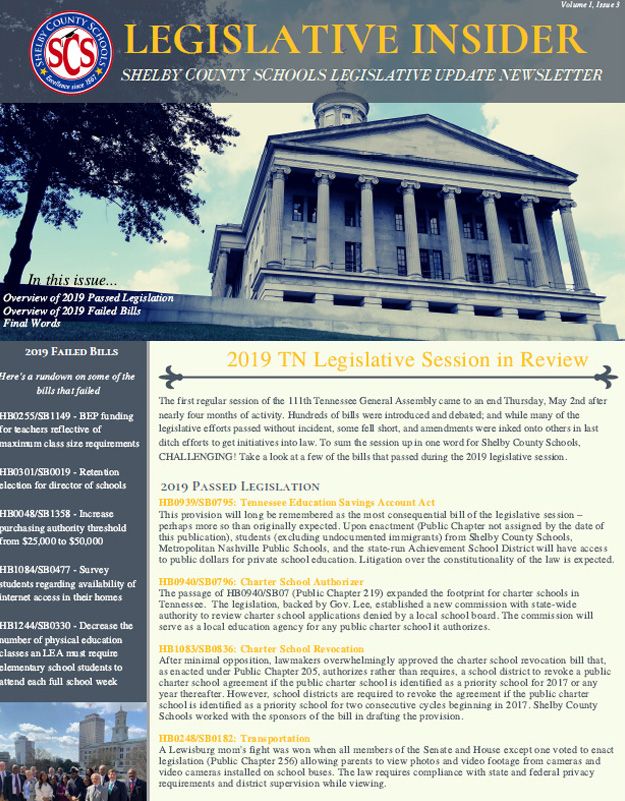 Legislative Newsletter Vol 1 Issue 3